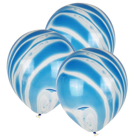 Blue Marble Latex Party Balloons