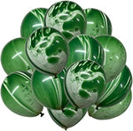 Green Marble Latex Party Balloons