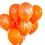 Orange Marble Latex Party Balloons